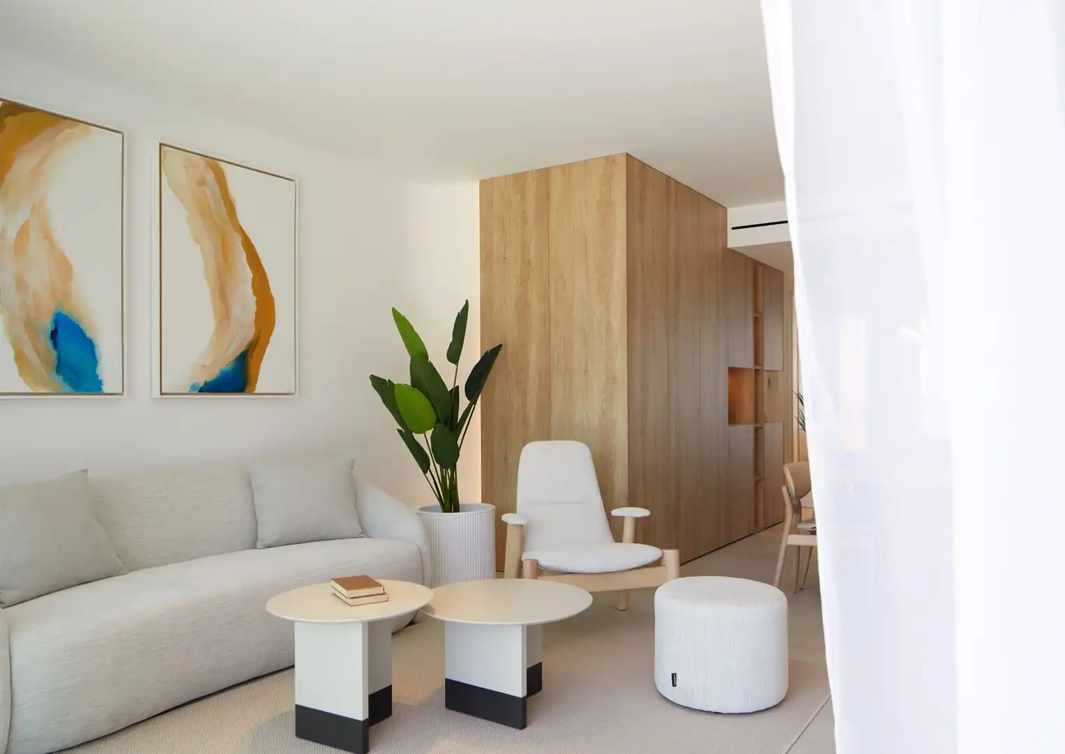 Sala d'estar de Àtic en venda en La Manga del Mar Menor amb Jardí privat, Terrassa i Piscina comunitària