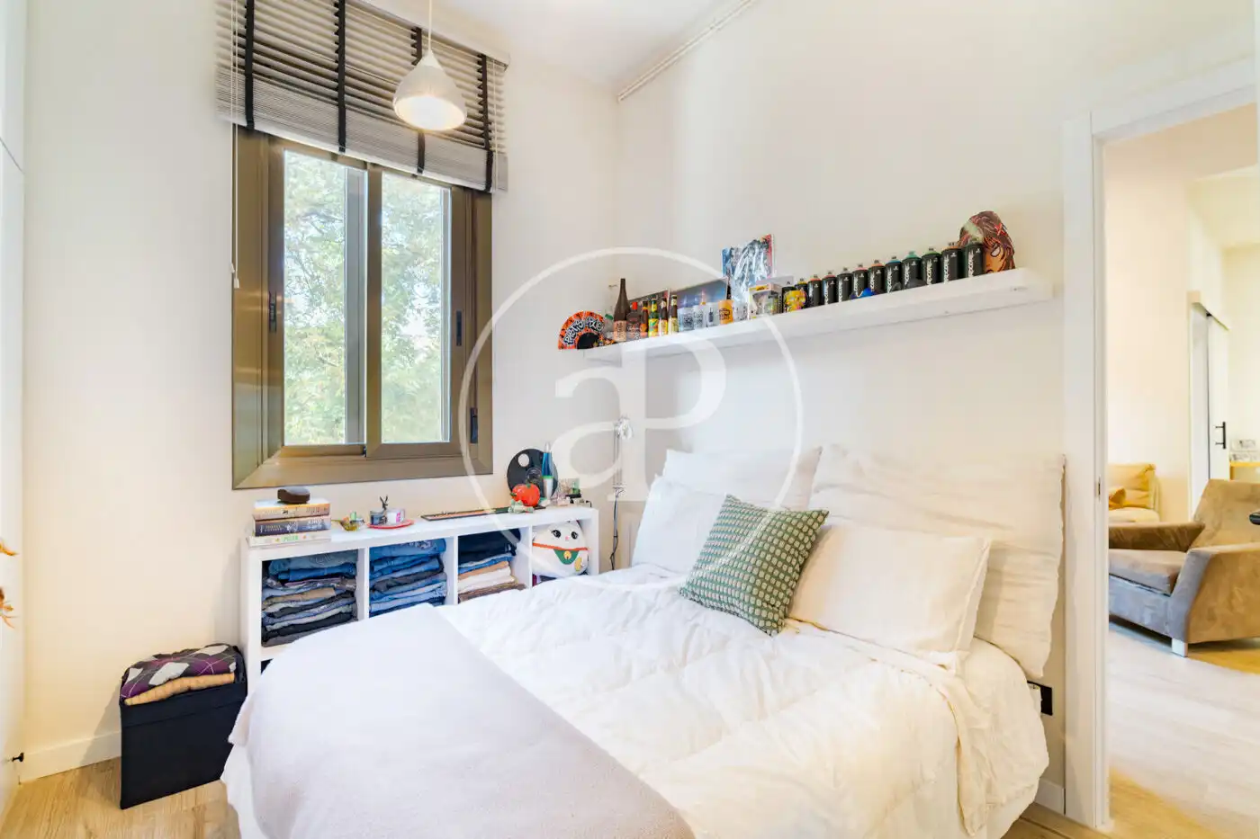 Schlafzimmer von Wohnung zum Verkauf in Barcelona mit Klimaanlage, Heizung und Terrasse