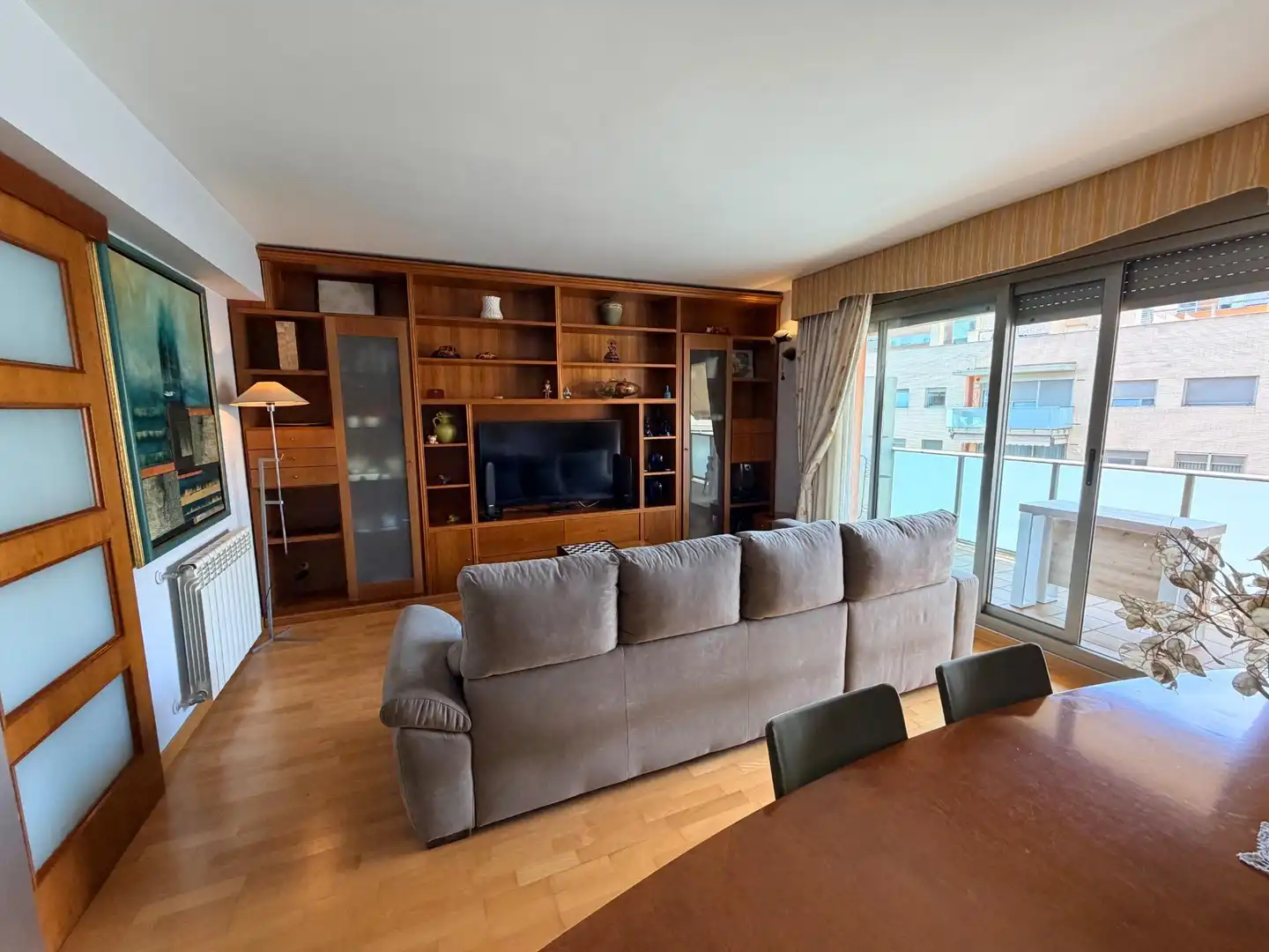 Sala d'estar de Àtic en venda en Badalona amb Calefacció, Parquet i Terrassa