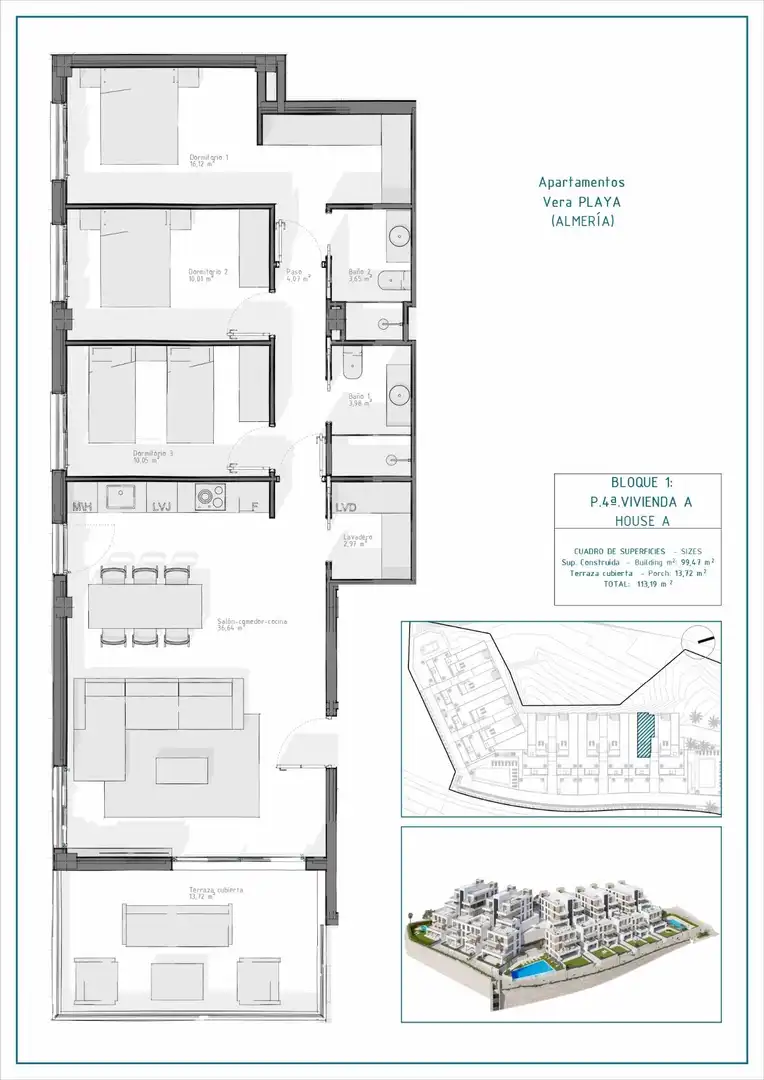 Apartamento con piscina en venta en Las Salinas, imagen 9