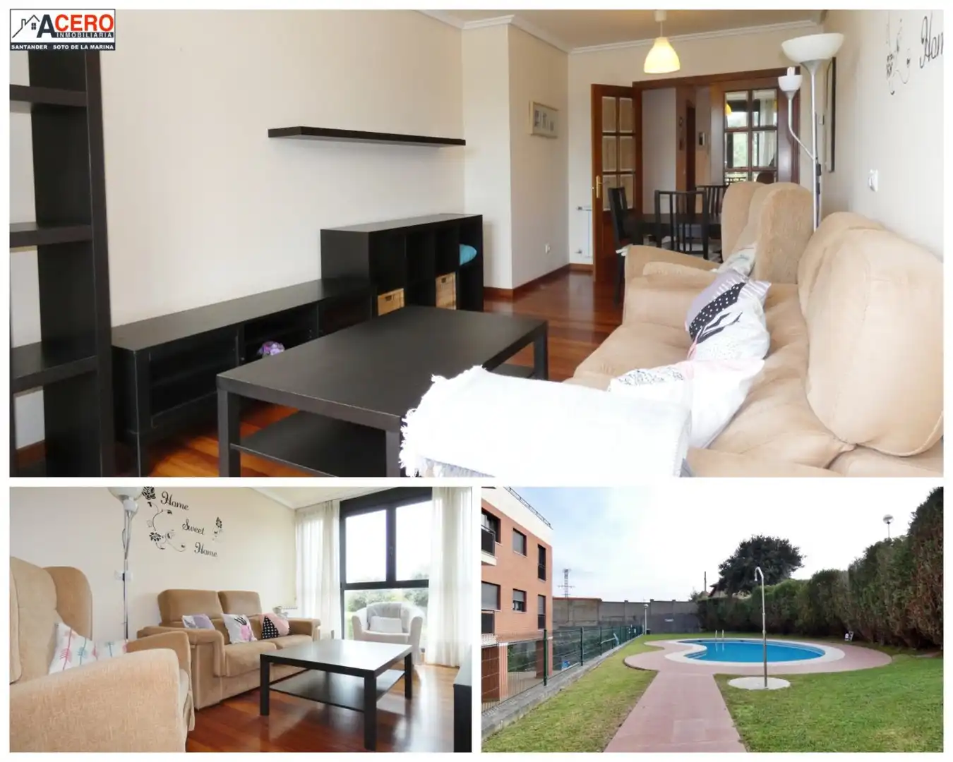 Living room of Flat for rent in Santa Cruz de Bezana  with Heating, Parquet flooring and Furnished