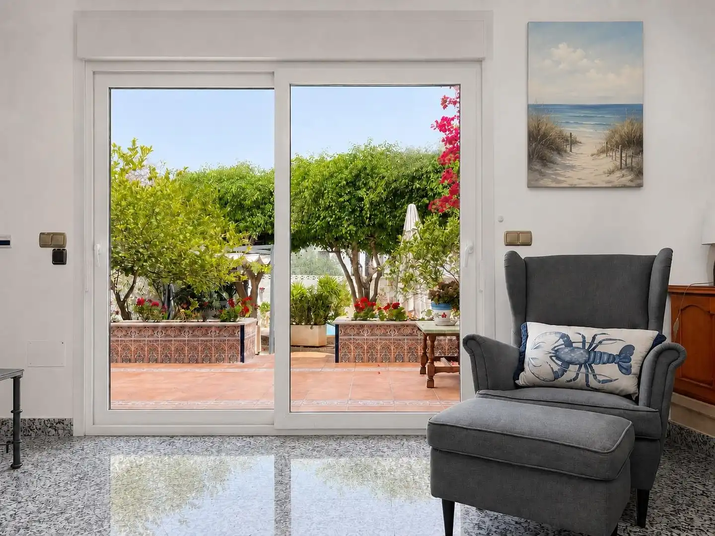 Terrassa de Casa o xalet en venda en Roquetas de Mar amb Aire condicionat, Calefacció i Jardí privat