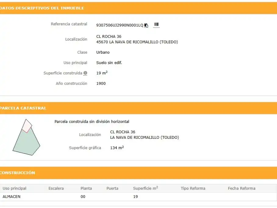 Jardín de Terreno en venta en La Nava de Ricomalillo