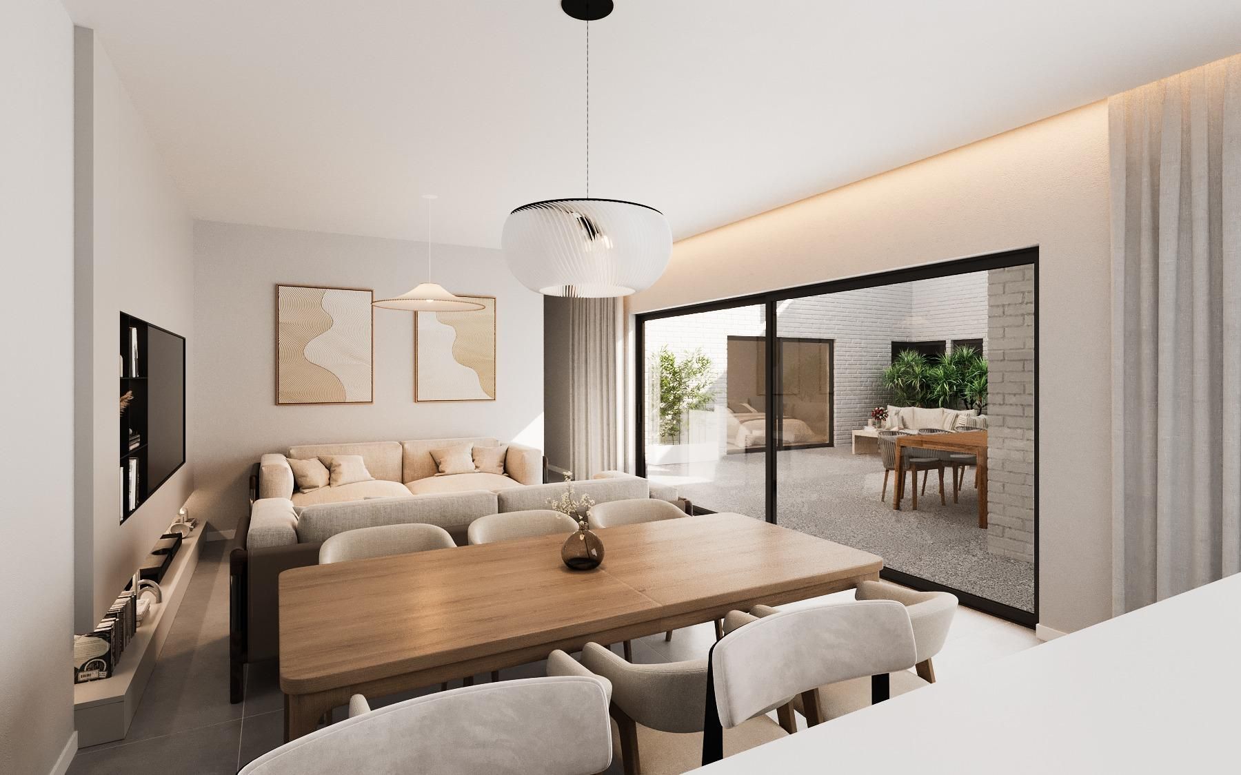 Living room of Flat for sale in Sanlúcar la Mayor  with Air Conditioner and Community pool