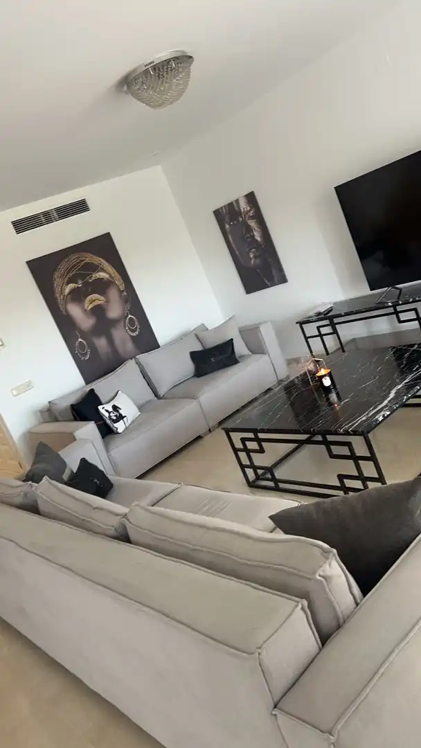 Living room of Attic for rent in Marbella  with Air Conditioner, Terrace and Swimming Pool