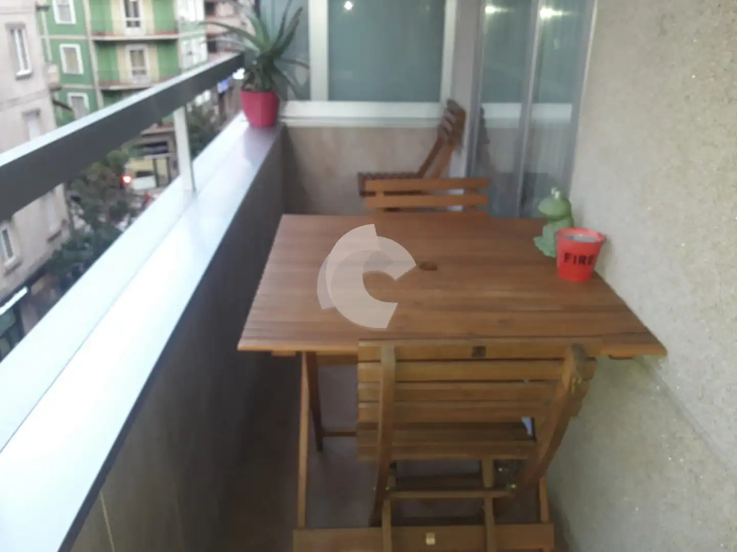 Terrassa de Apartament de lloguer en Ourense Capital  amb Calefacció, Traster i Moblat