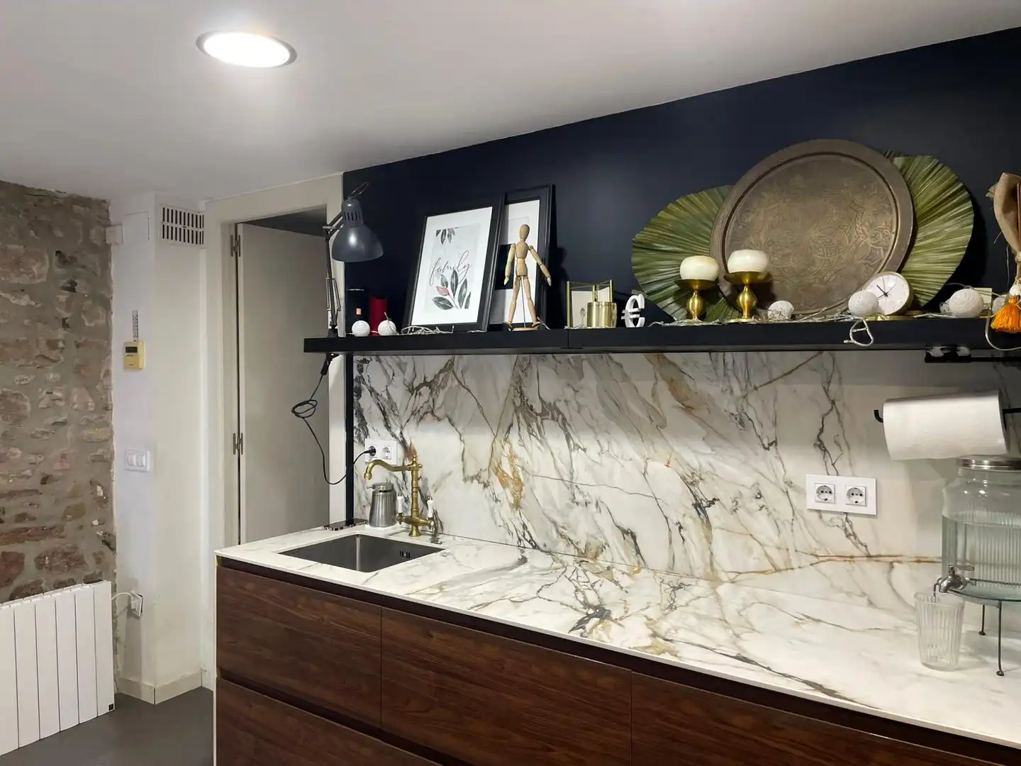 Küche von Wohnung zum Verkauf in Moià mit Heizung, Privatgarten und Ofen