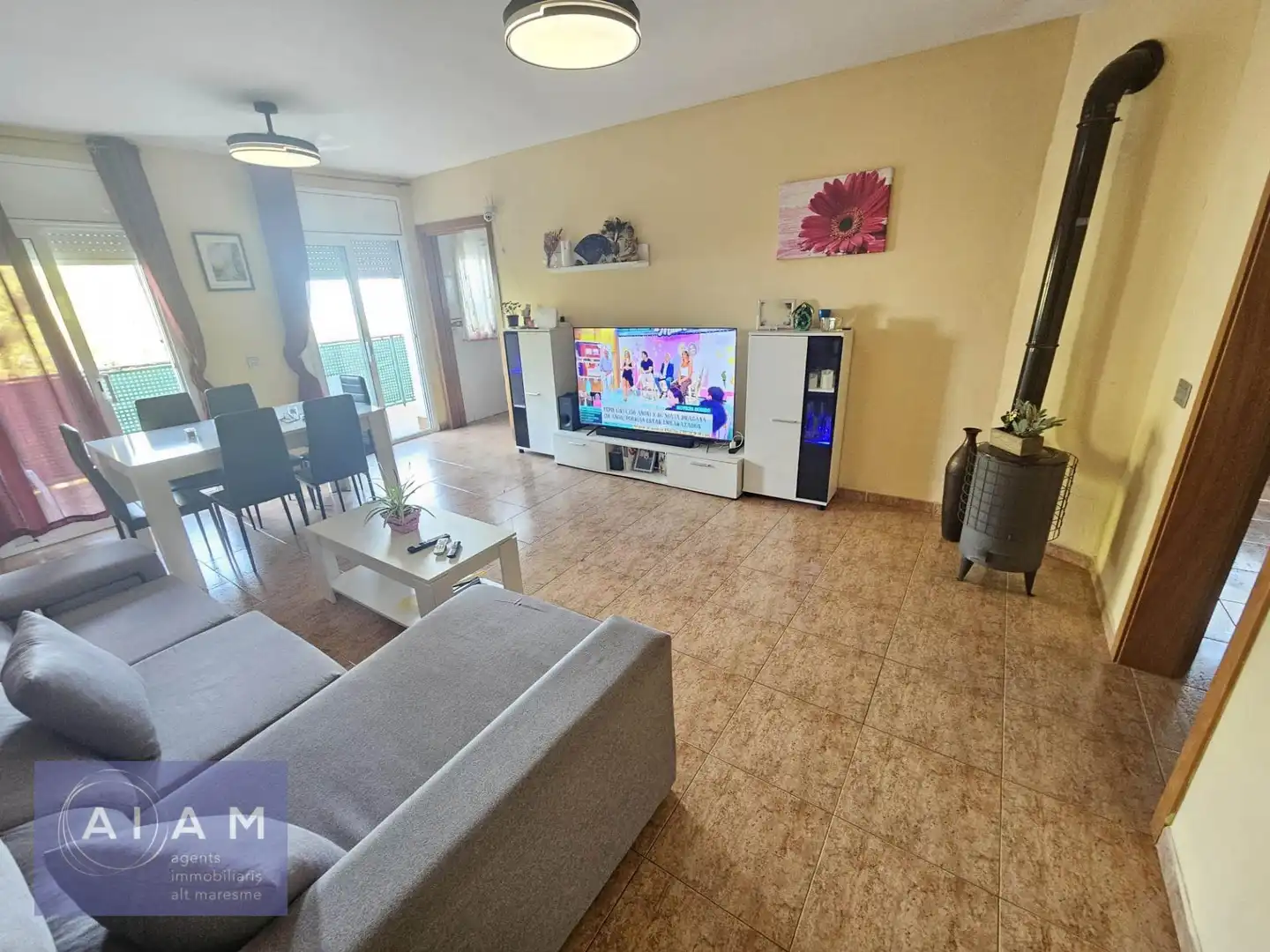 Sala de estar de Casa o chalet en venta en Palafolls con Terraza y Balcón
