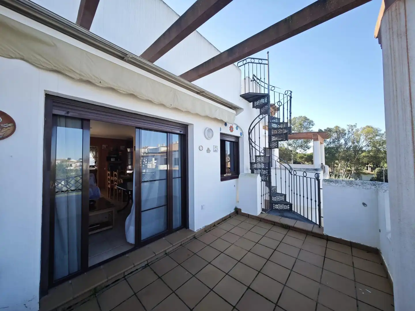 Terraza de Apartamento en venta en Chiclana de la Frontera con Jardín privado, Terraza y Amueblado