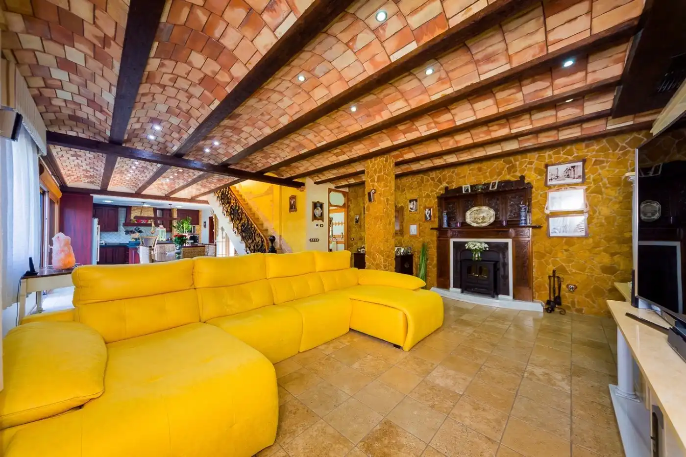 Sala de estar de Finca rústica en venta en Almoradí con Aire acondicionado, Calefacción y Jardín privado