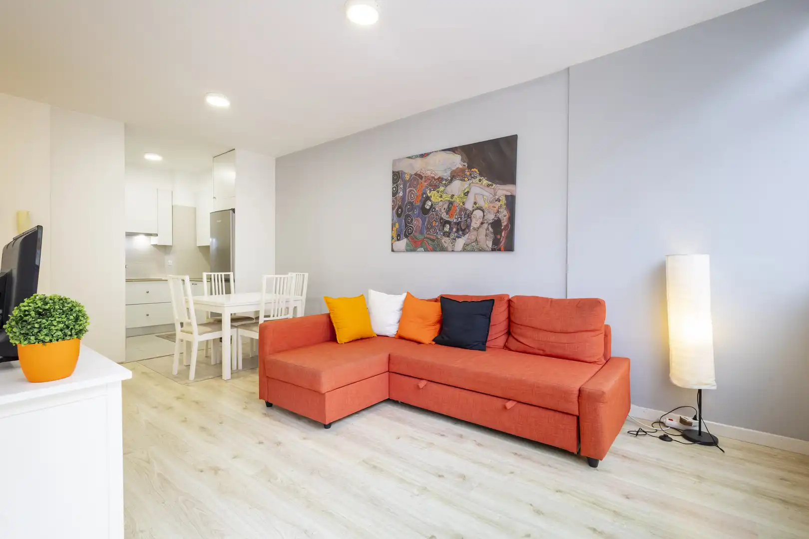 Living room of Flat for sale in  Santa Cruz de Tenerife Capital  with Air Conditioner and Furnished