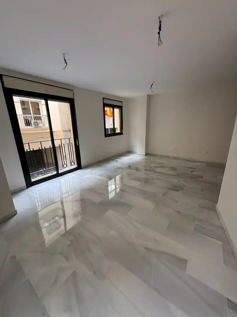 Wohnzimmer von Wohnung zur Miete in Málaga Capital mit Klimaanlage, Terrasse und Ofen