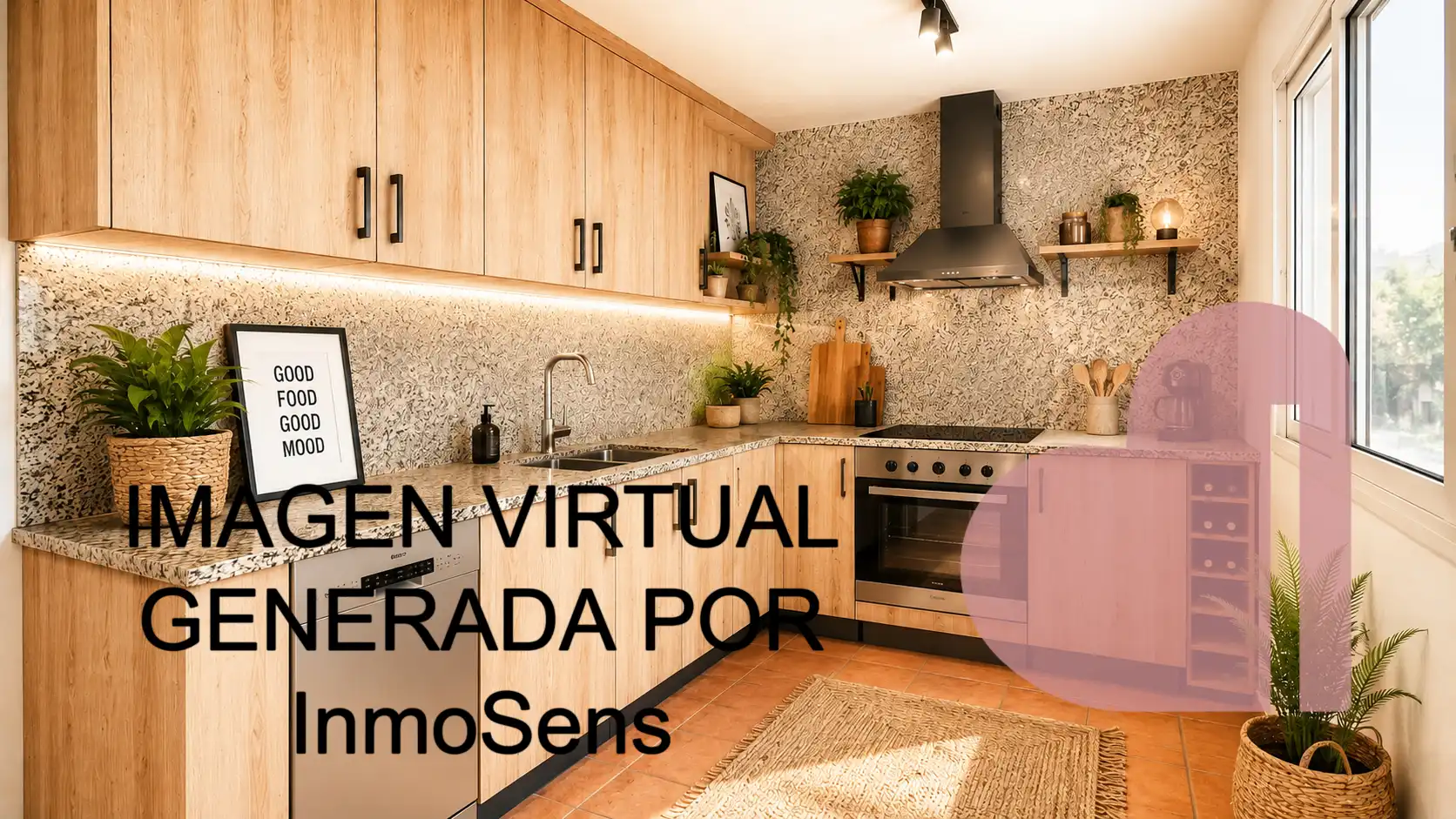 Cocina de Casa adosada en venta en Vallirana con Jardín privado, Terraza y Balcón