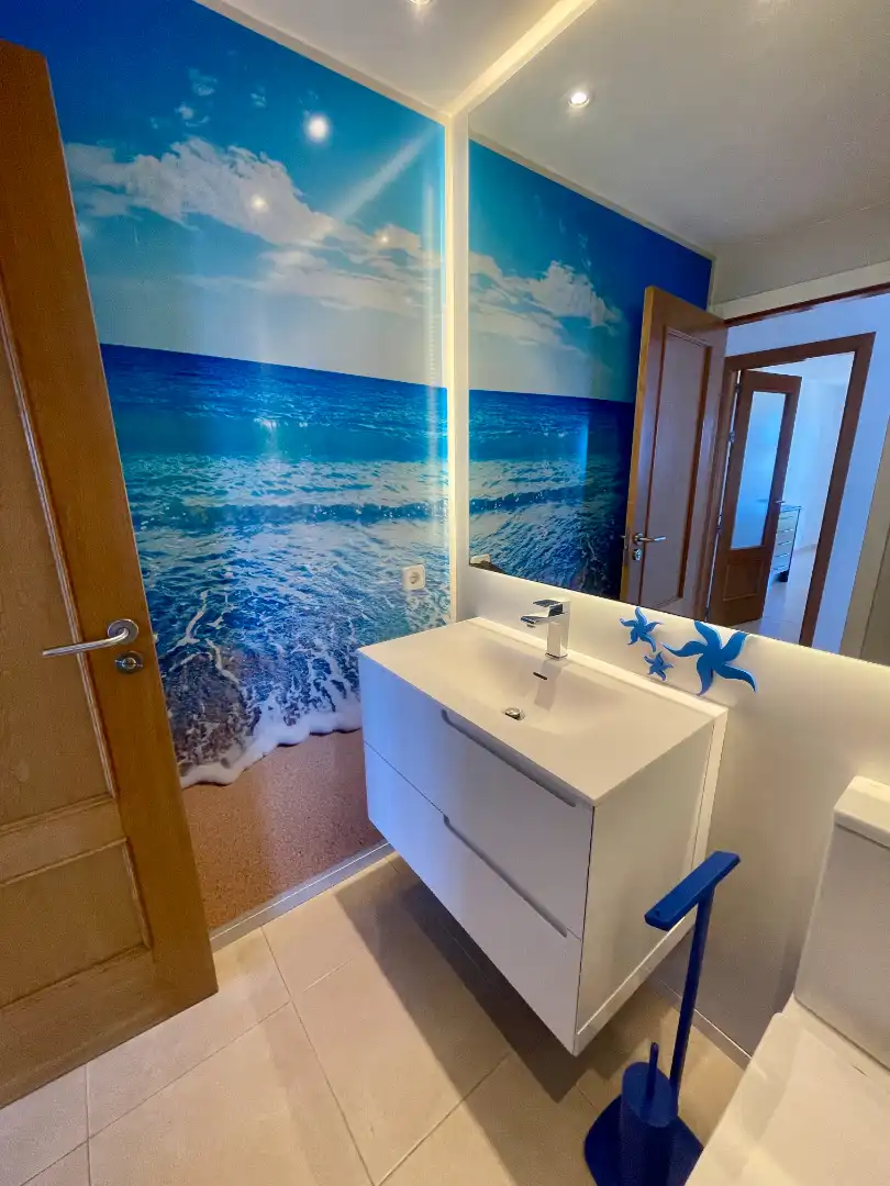 Badezimmer von Dachboden zur Miete in Son Servera mit Klimaanlage, Heizung und Terrasse