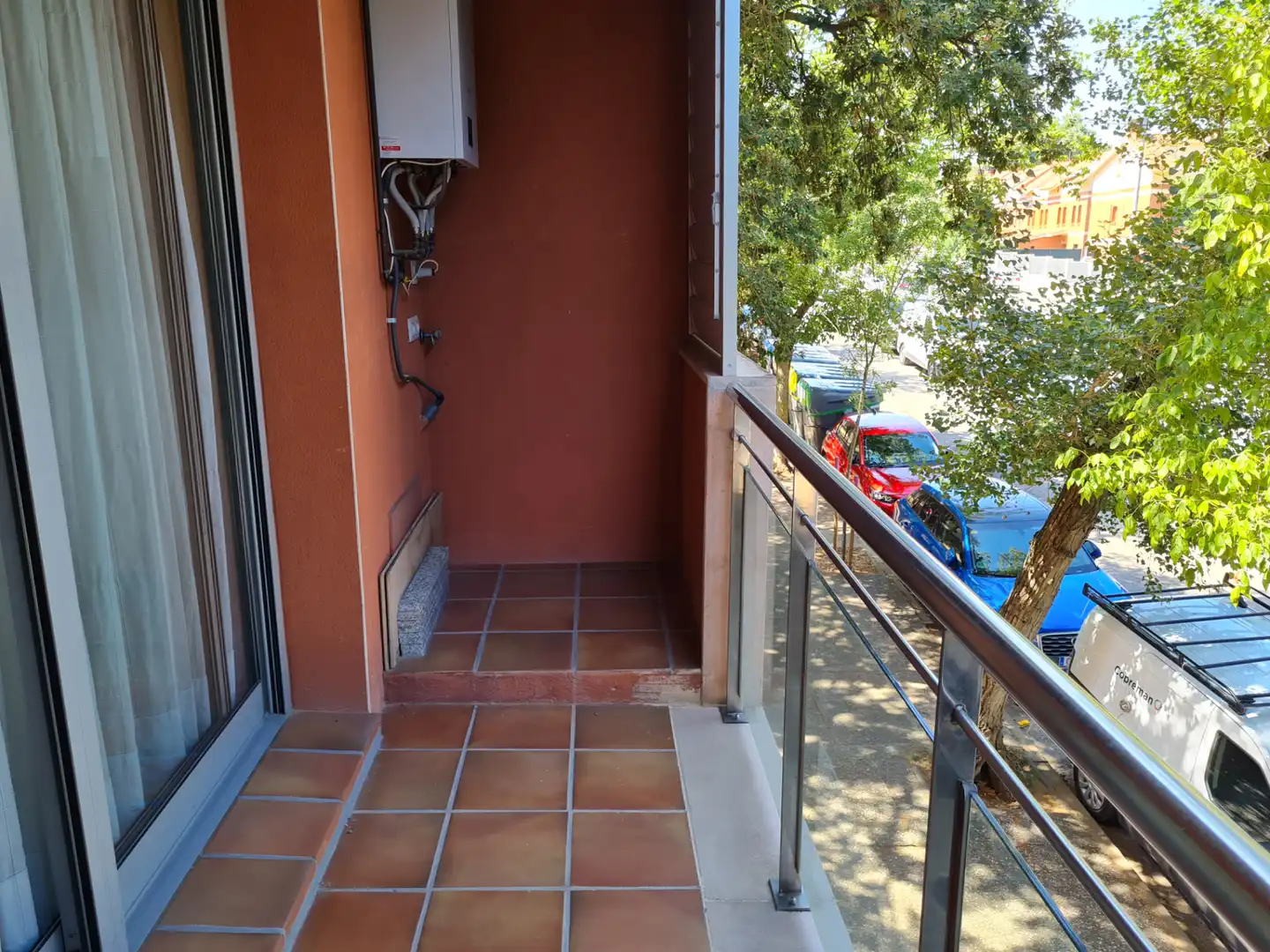 Terraza de Piso de alquiler en Girona con Calefacción, Amueblado y Horno