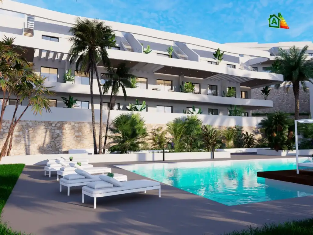 Terrassa de Apartament en venda en Finestrat amb Piscina