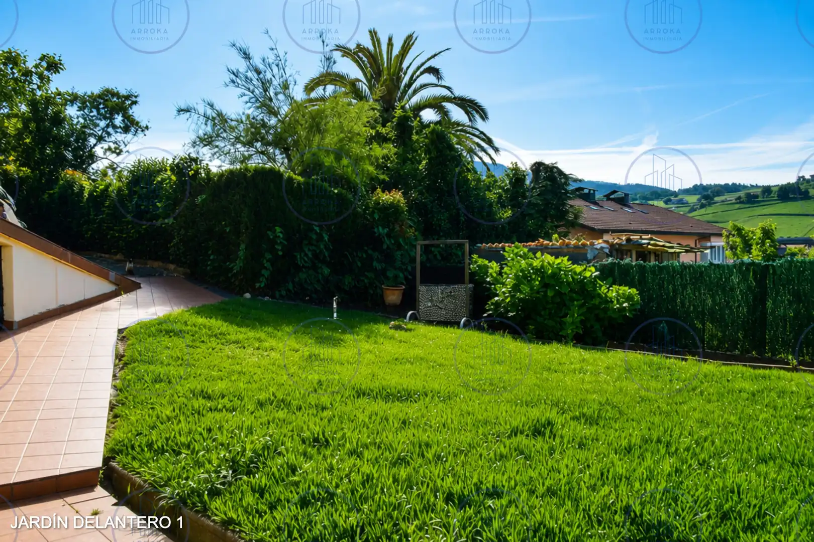 Garten von Einfamilien-Reihenhaus zum Verkauf in Andoain mit Heizung, Privatgarten und Parkett