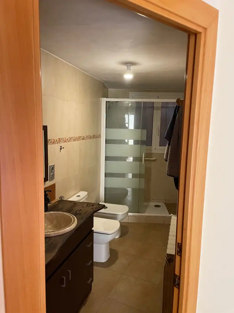 Badezimmer von Haus oder Chalet zur Miete in Berga mit Heizung, Terrasse und Abstellraum