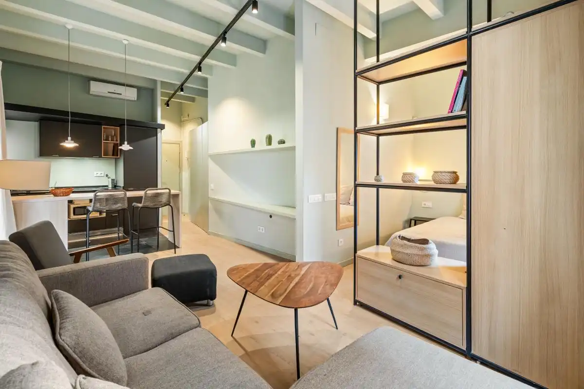 Sala de estar de Piso en venta en Barcelona con Aire acondicionado, Calefacción y Amueblado