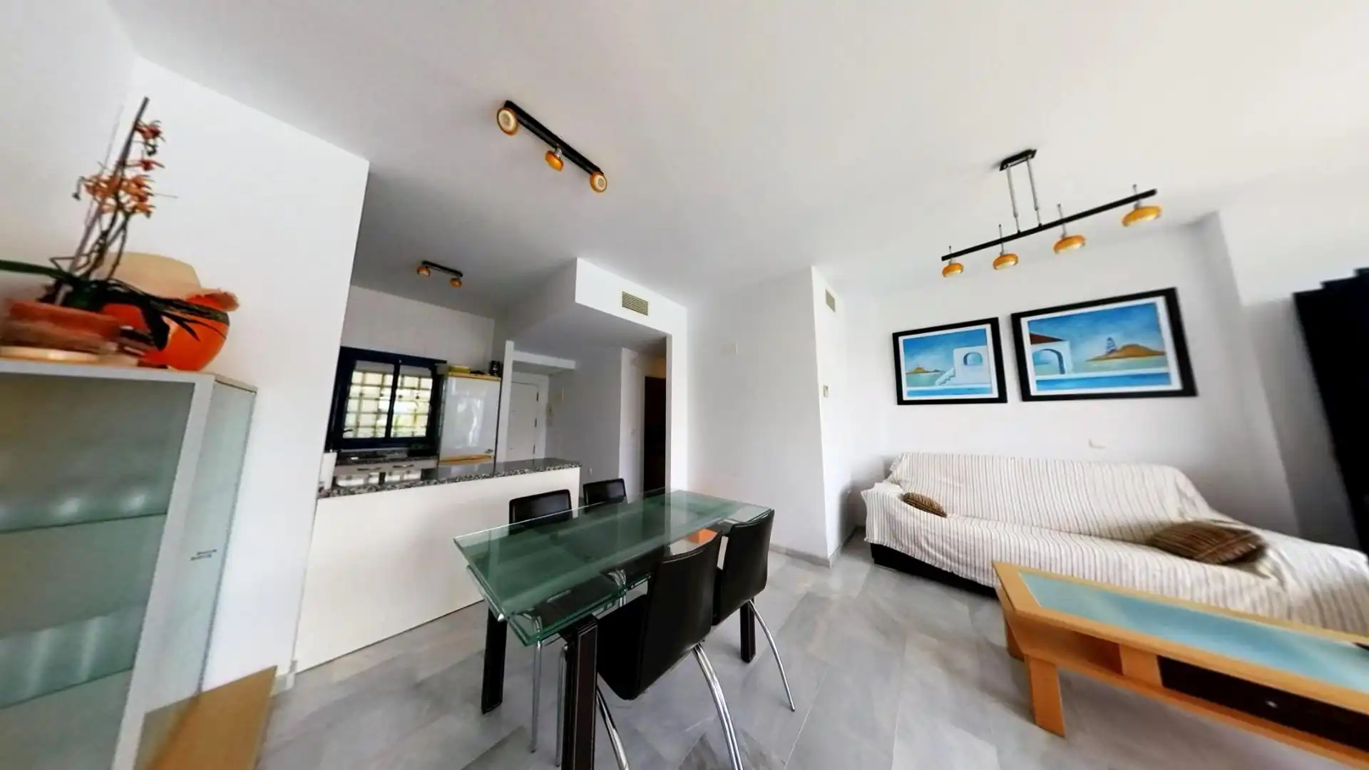 Esszimmer von Wohnung zum Verkauf in Gualchos mit Klimaanlage, Heizung und Terrasse