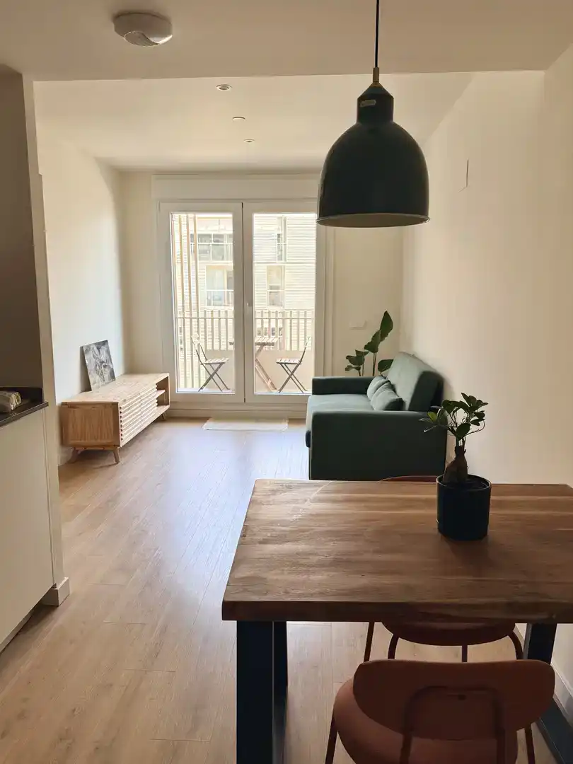Sala d'estar de Pis de lloguer en Mataró amb Aire condicionat, Parquet i Piscina