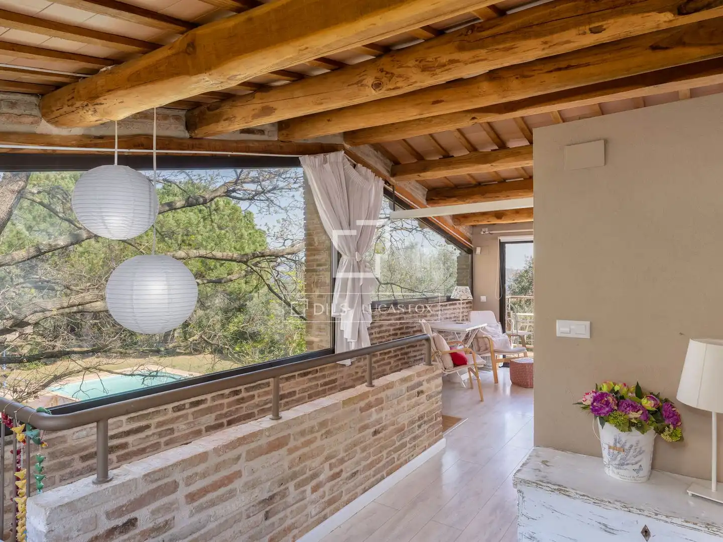 Terrace of Country homes for sale in Anglès  with Air Conditioner, Private garden and Terrace