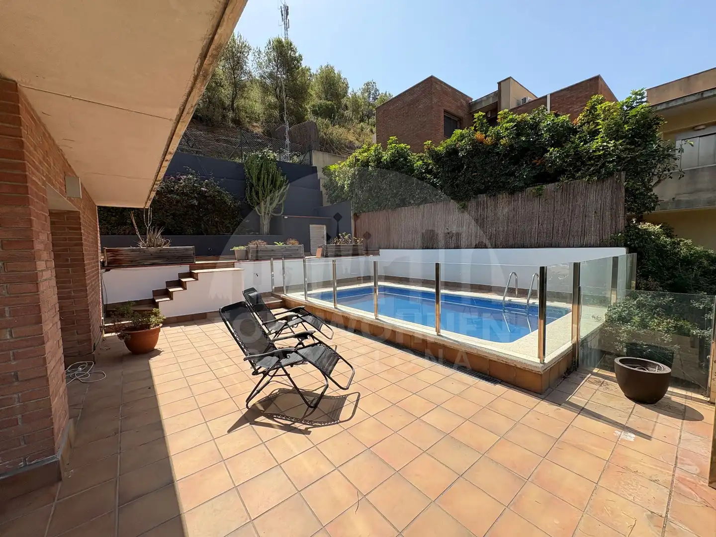 Swimming pool of Detached homes for sale in Castelldefels  with Air Conditioner, Heating and Terrace