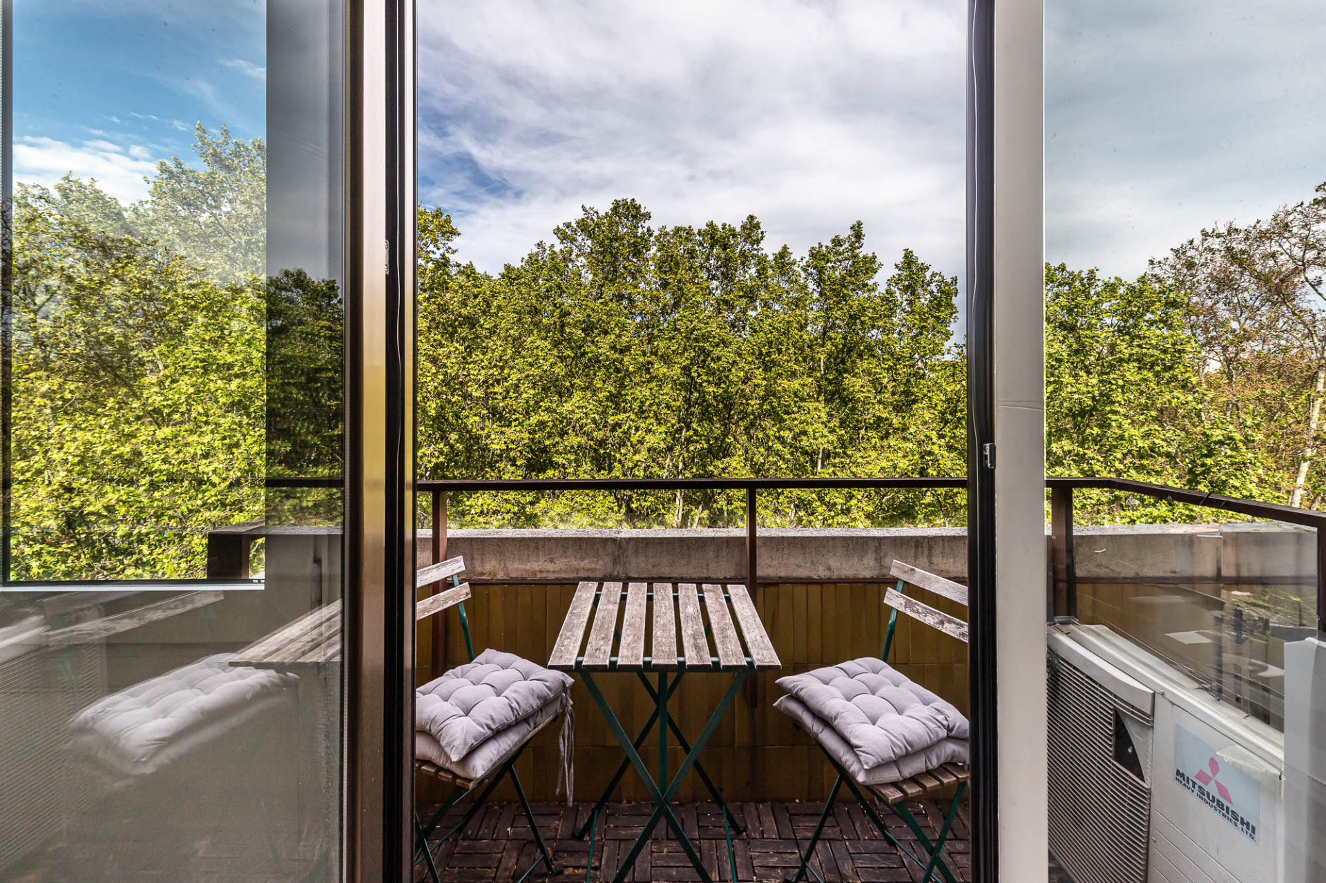Balcony of Flat for sale in  Madrid Capital  with Air Conditioner and Heating