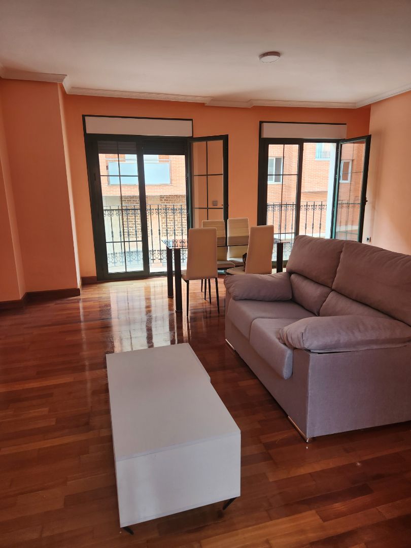 Living room of Flat to rent in Fuente Álamo de Murcia  with Air Conditioner, Parquet flooring and Terrace