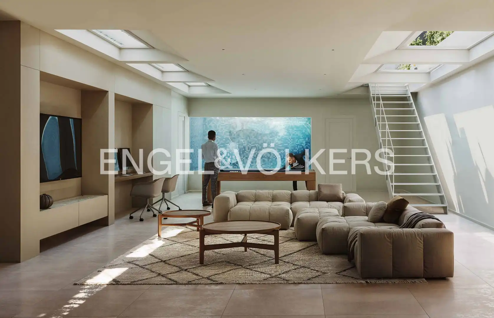 Sala d'estar de Apartament en venda en Sant Cugat del Vallès amb Aire condicionat, Calefacció i Jardí privat