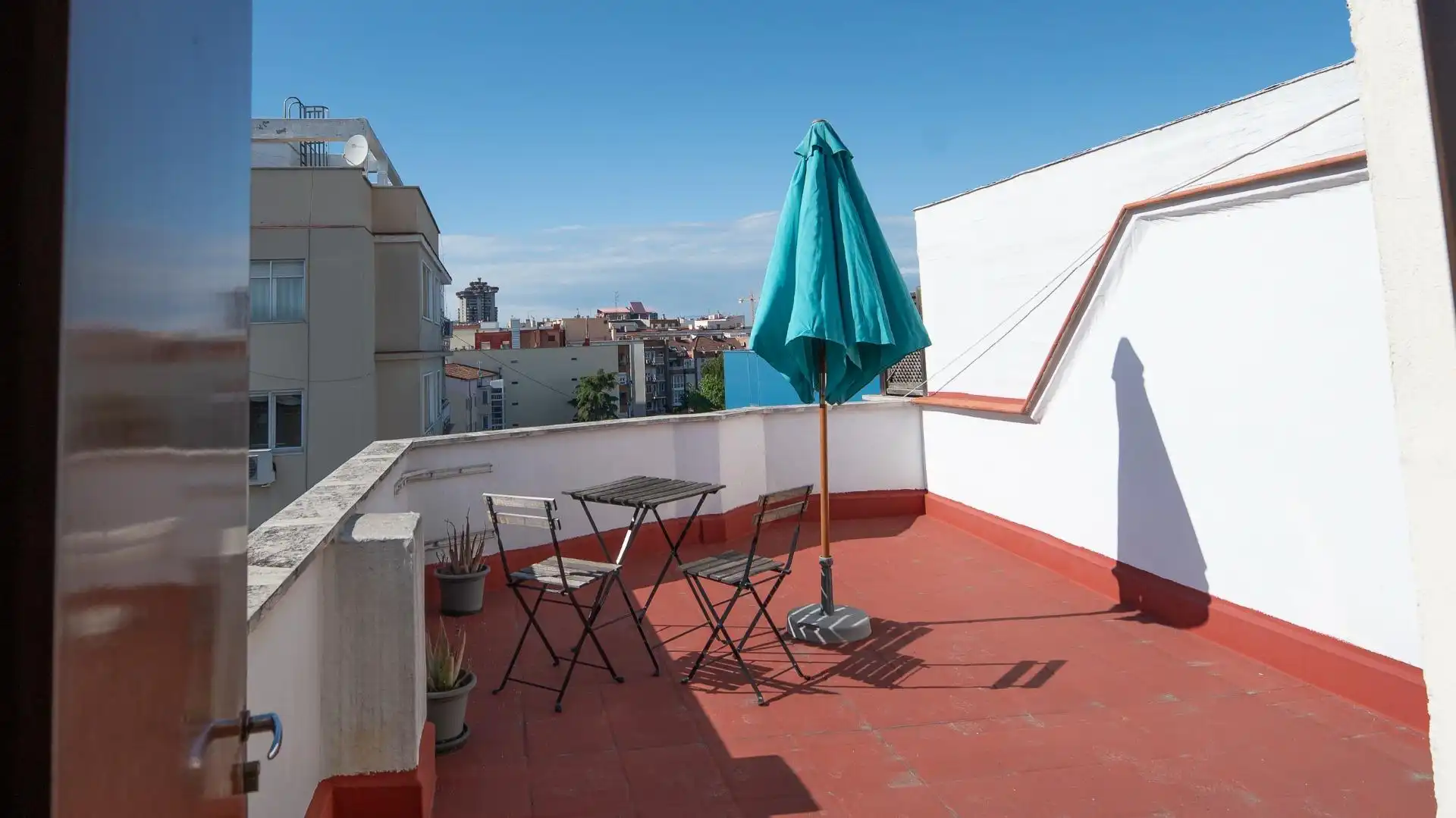 Terraza de Estudio de alquiler en Madrid con Aire acondicionado, Calefacción y Parquet