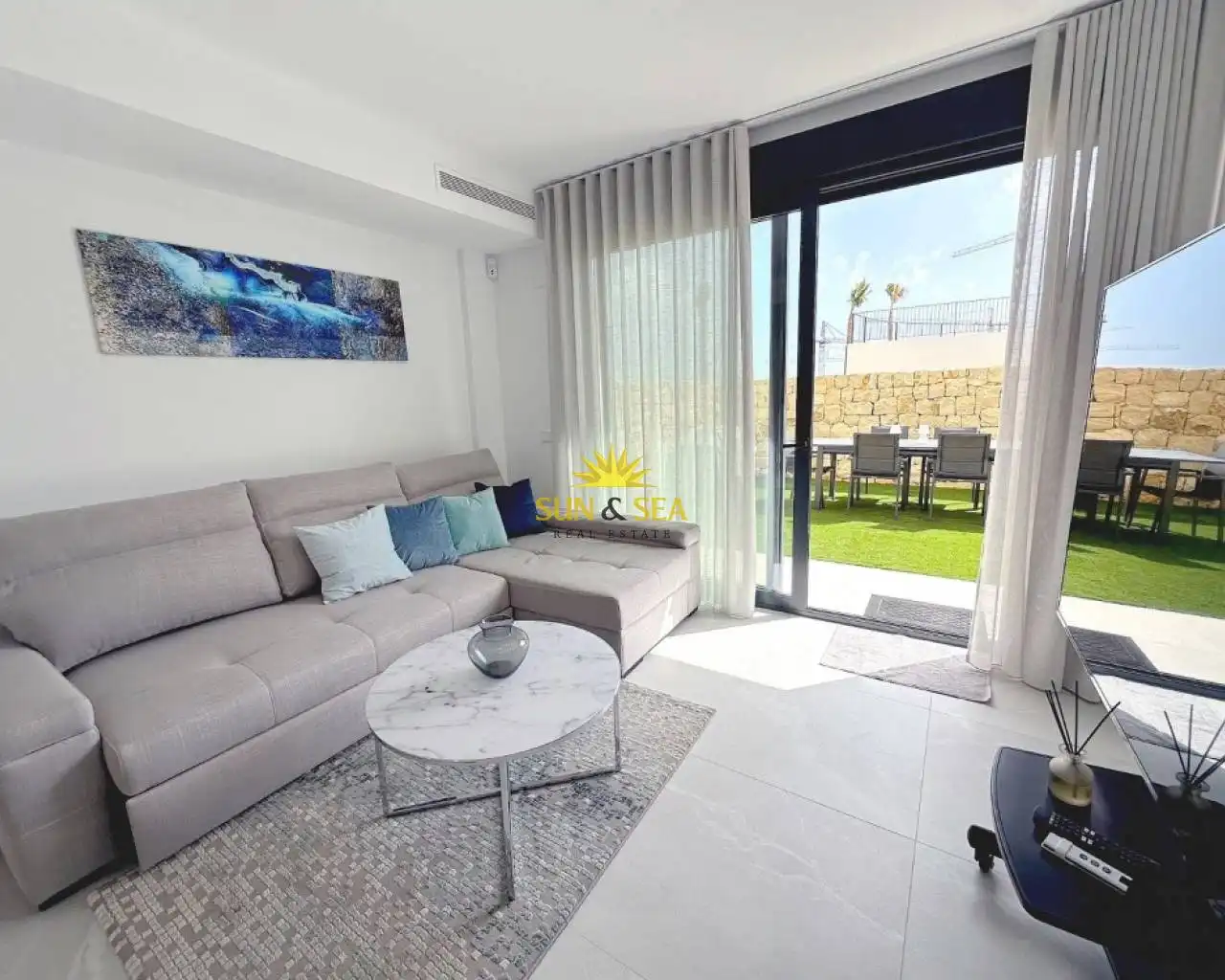 Jardín de Planta baja de alquiler en Finestrat con Aire acondicionado, Calefacción y Terraza