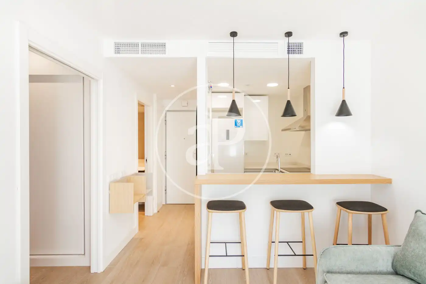 Küche von Wohnung zur Miete in Madrid mit Klimaanlage, Heizung und Privatgarten