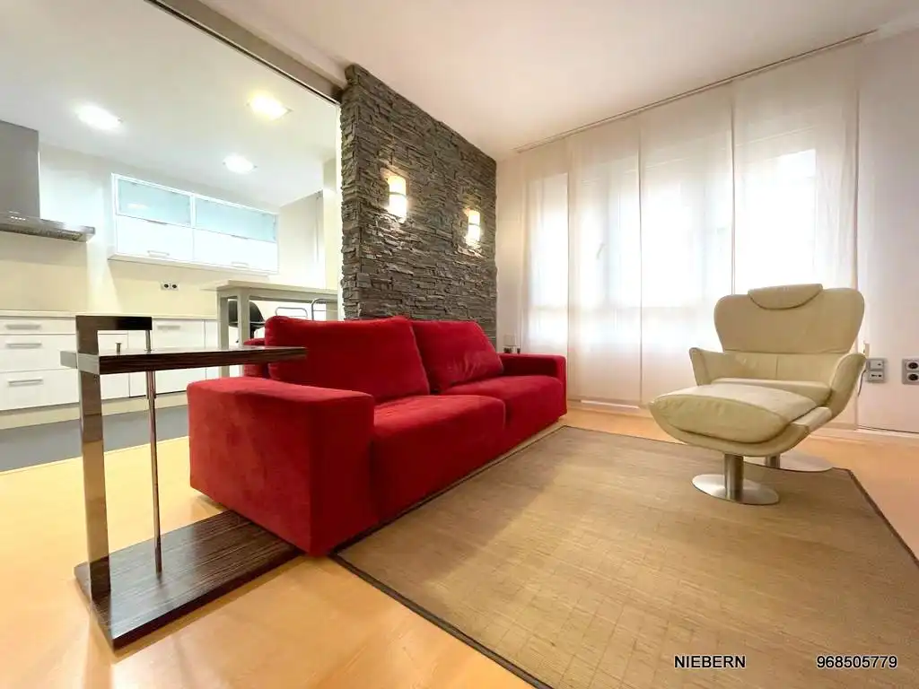 Sala de estar de Piso de alquiler en Cartagena con Aire acondicionado, Parquet y Amueblado