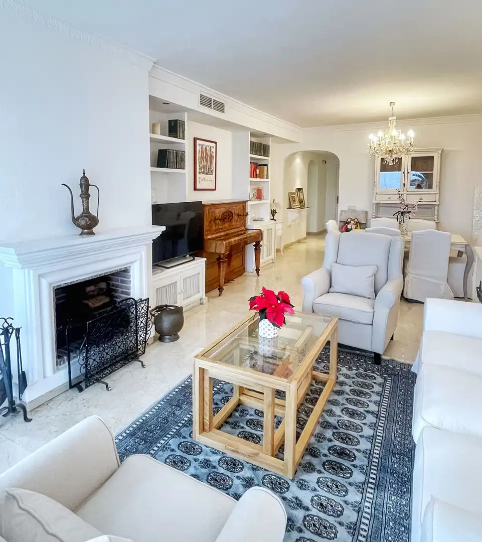 Living room of Apartments for rent in Marbella  with Air Conditioner, Terrace and Furnished
