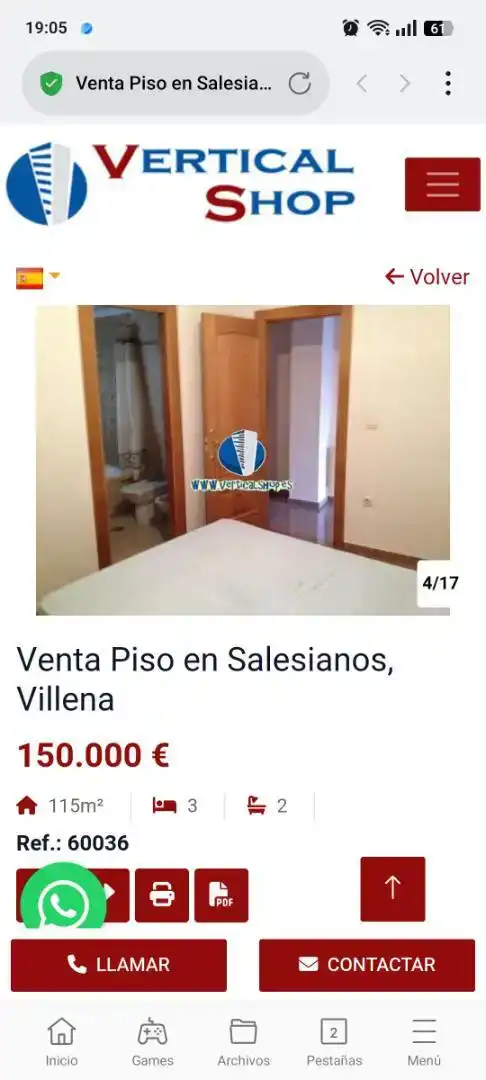 Dormitori de Pis en venda en Villena amb Balcó