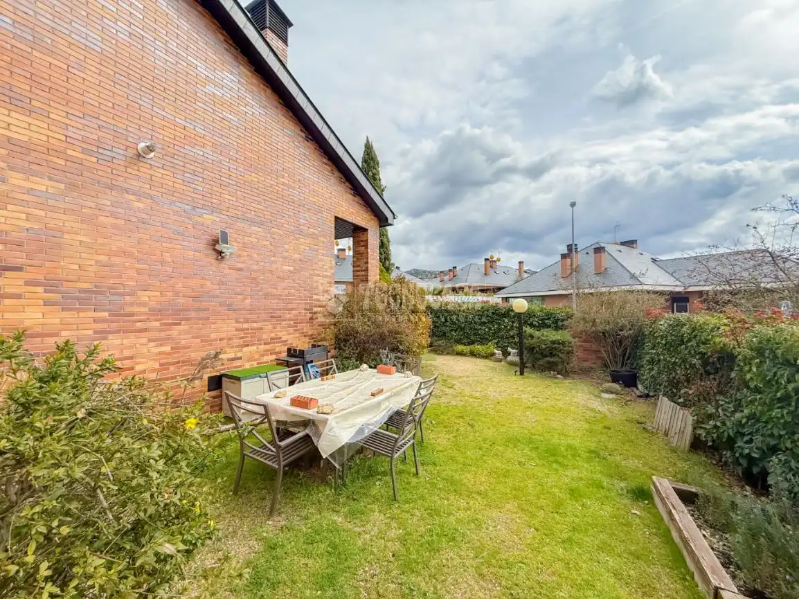 Garden of Detached homes for sale in Collado Villalba  with Air Conditioner, Heating and Terrace