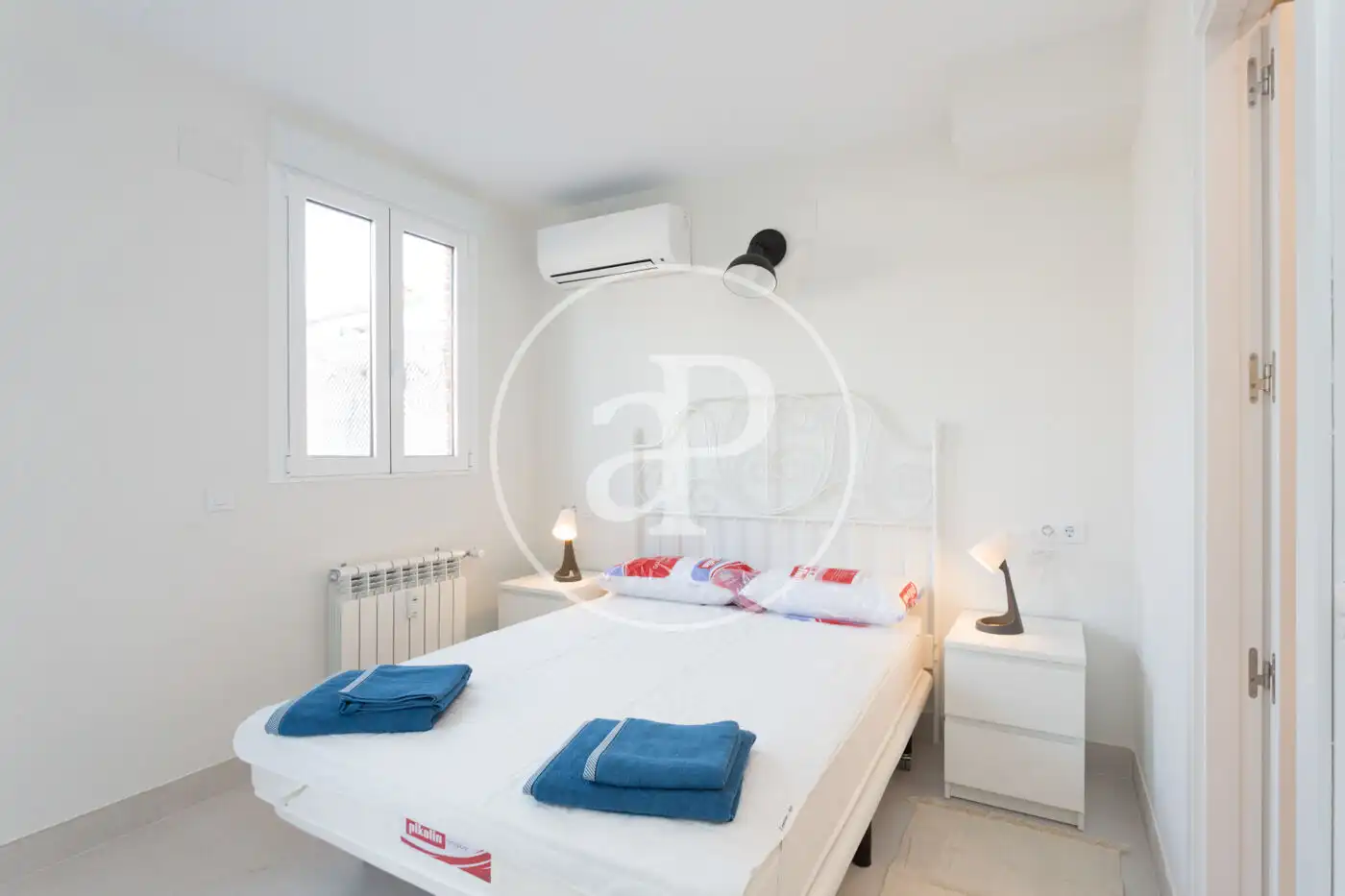 Schlafzimmer von Wohnung zur Miete in Madrid mit Klimaanlage, Heizung und Terrasse