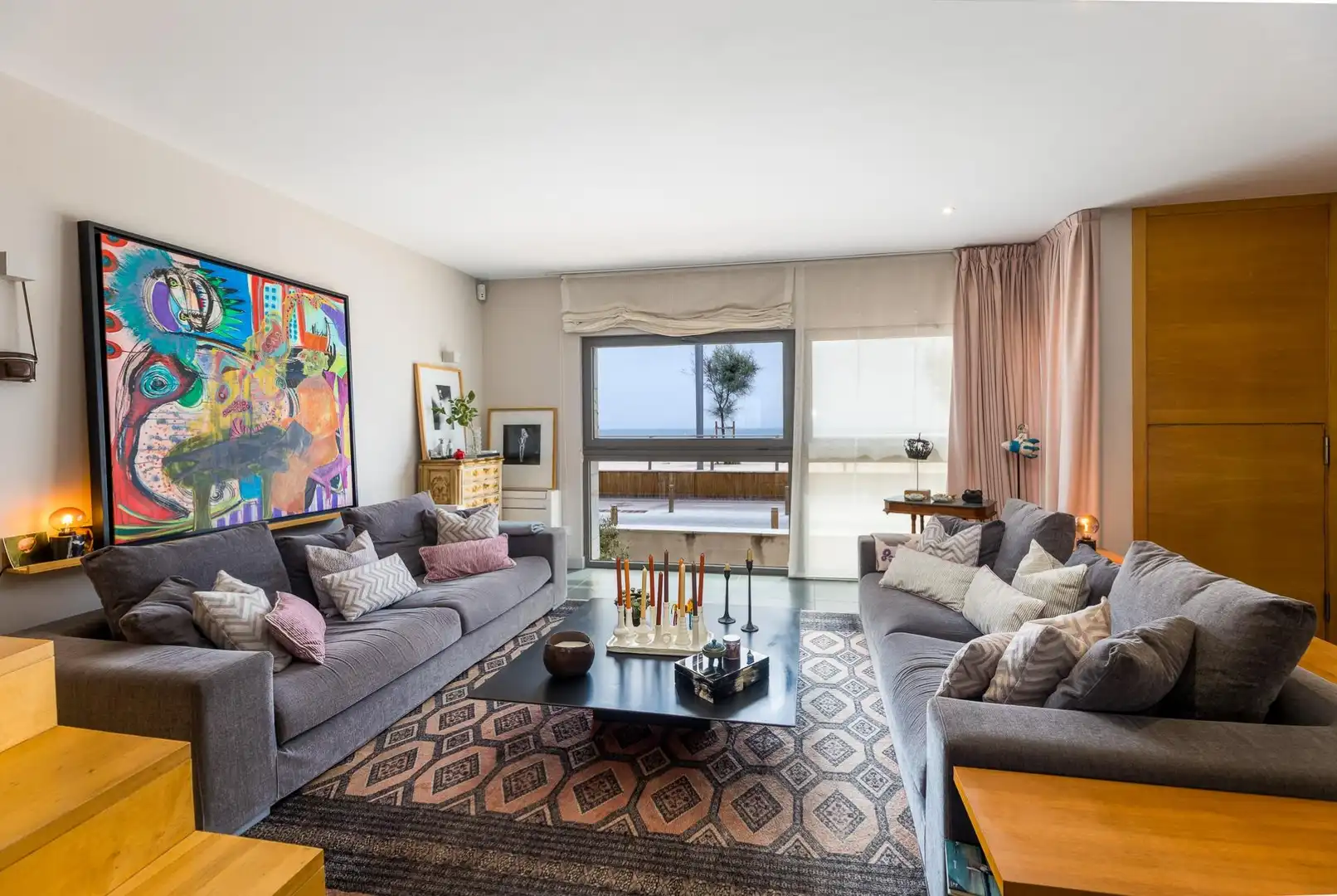 Sala de estar de Casa adosada de alquiler en  Palma de Mallorca con Aire acondicionado, Jardín privado y Terraza