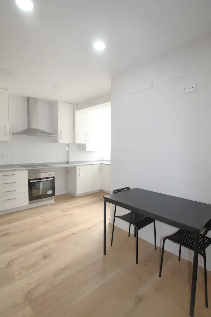 Cuina de Apartament de lloguer en Valencia amb Parquet, Moblat i Forn