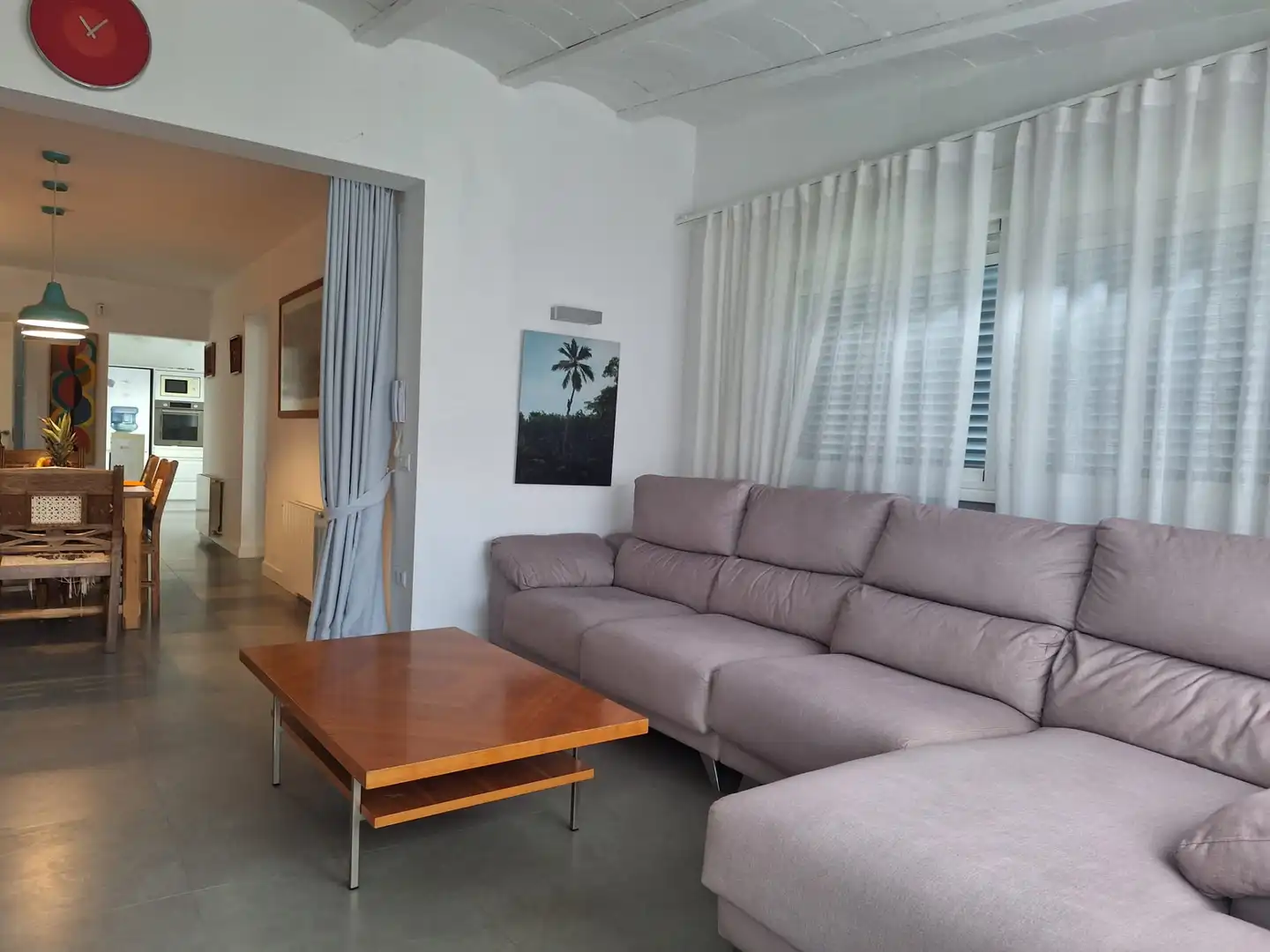 Sala d'estar de Finca rústica en venda en Alfara de la Baronia amb Aire condicionat, Jardí privat i Moblat