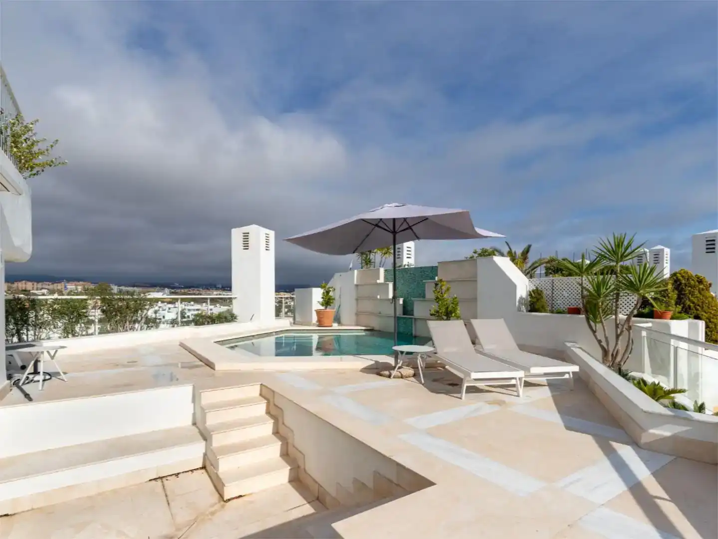 Terrace of Flat for rent in Marbella  with Air Conditioner, Swimming Pool and Balcony