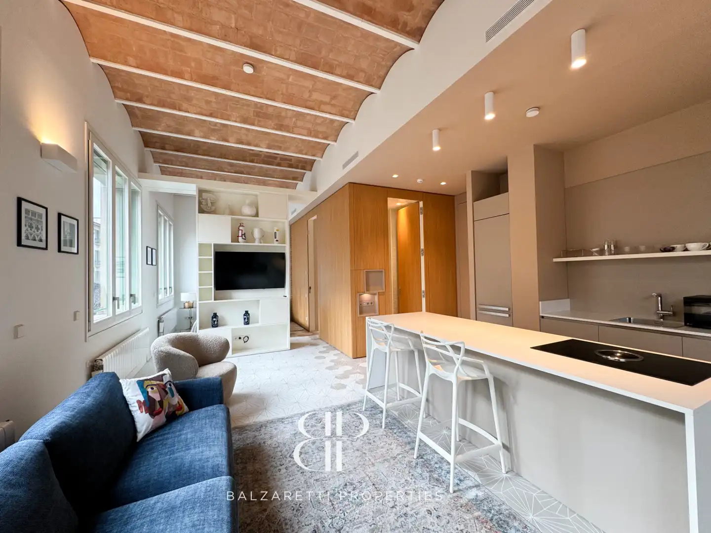 Wohnzimmer von Wohnung zur Miete in Barcelona mit Klimaanlage, Heizung und Möbliert