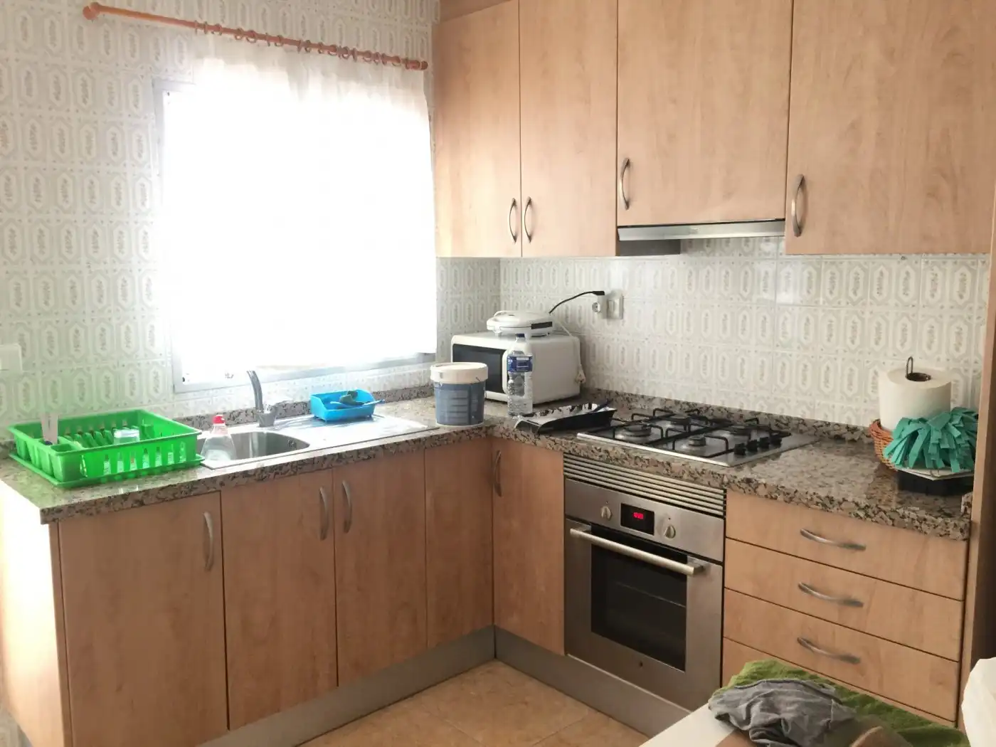 Küche von Wohnung zur Miete in Valencia mit Terrasse, Möbliert und Balkon