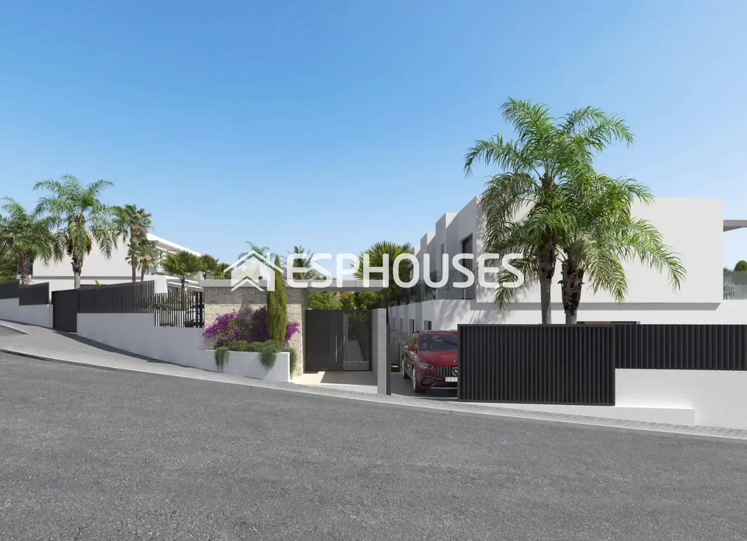 Vista exterior de Casa adosada en venta en Finestrat con Terraza, Balcón y Piscina comunitaria