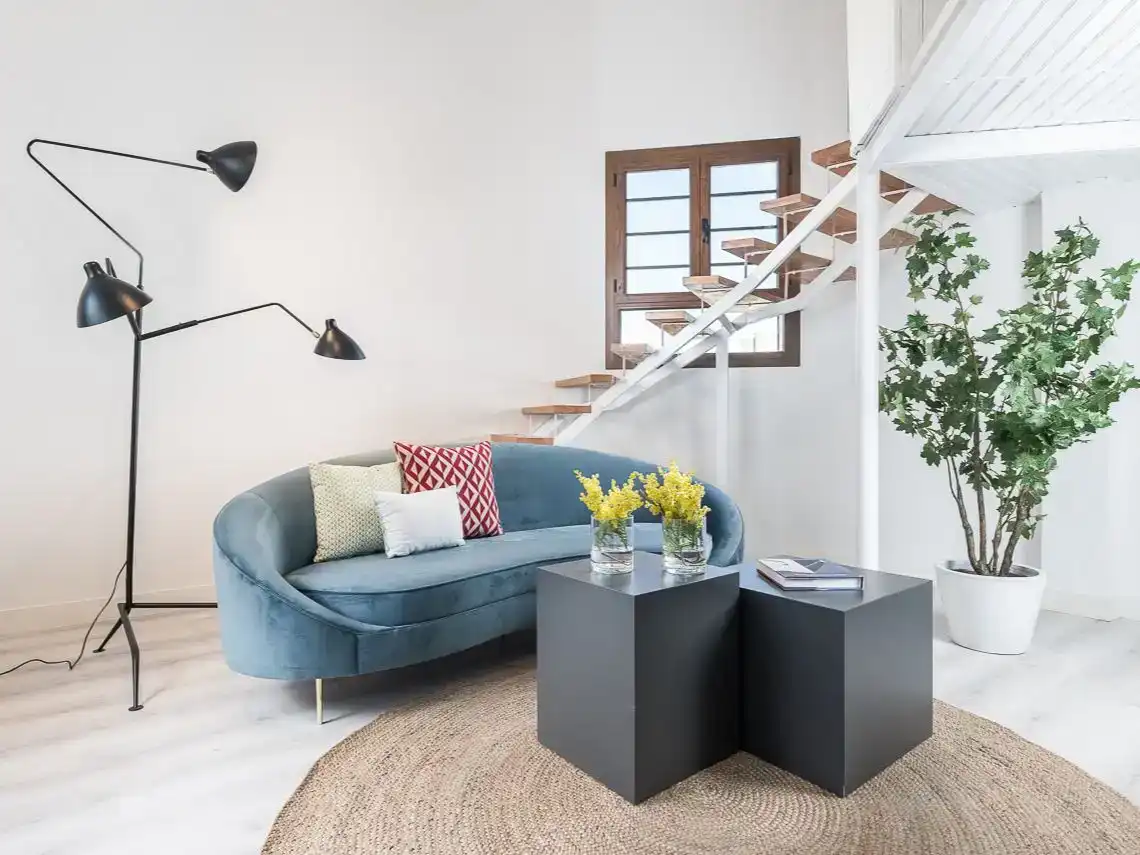 Wohnzimmer von Dachboden zur Miete in  Madrid Capital mit Klimaanlage