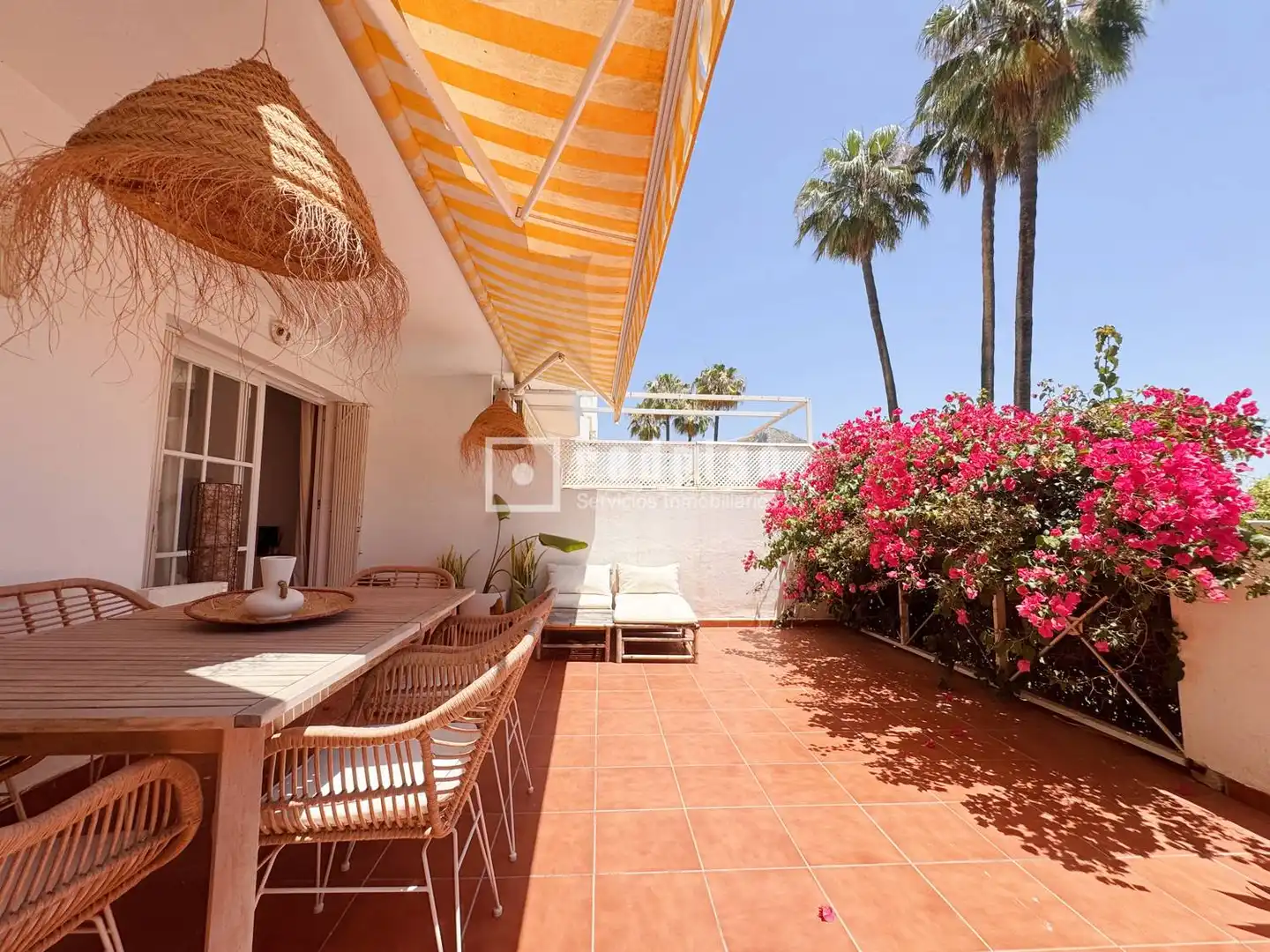 Terraza de Piso de alquiler en Málaga con Aire acondicionado, Jardín privado y Terraza