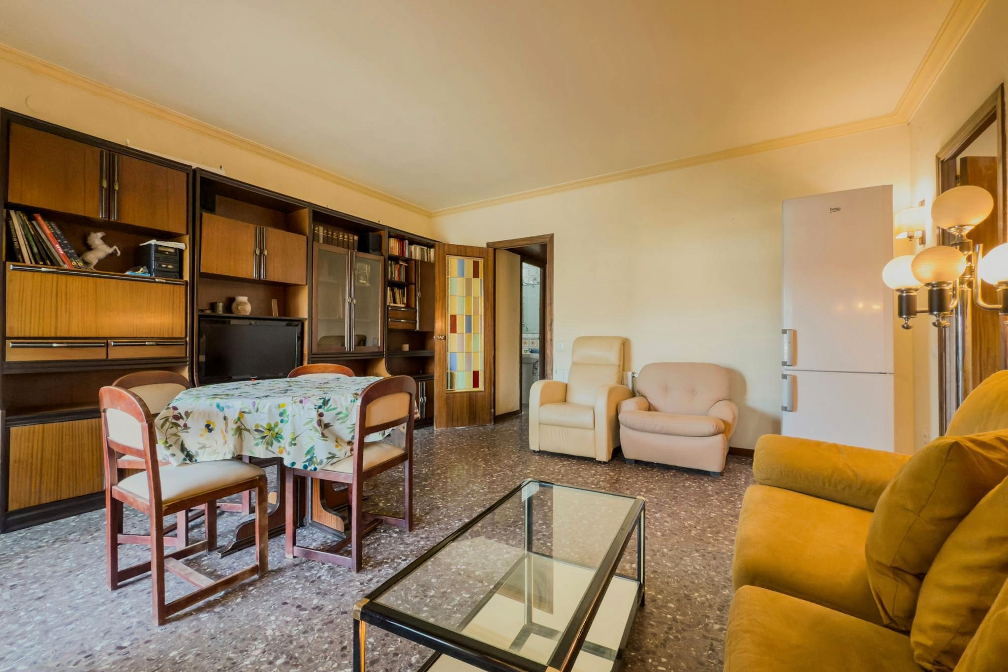 Sala d'estar de Pis de lloguer en  Barcelona Capital amb Calefacció, Moblat i Rentadora