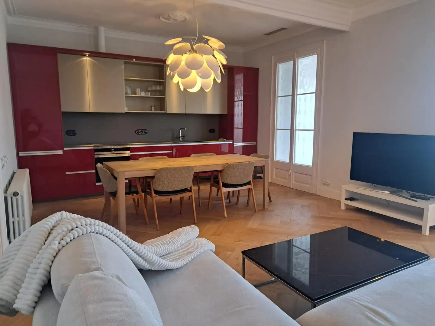 Sala d'estar de Pis en venda en Barcelona amb Aire condicionat, Calefacció i Parquet