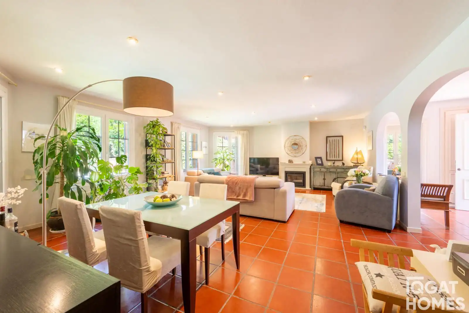 Living room of Houses for sale in Sant Cugat del Vallès  with Heating, Terrace and Storage room